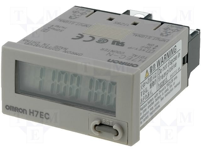Counter Digital Omron H7EC-N H24xW48 No-Voltage LCD 7Segmen Gray