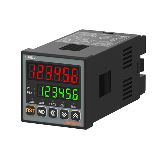 Counter/Timer Autonics Digital 4 Digit,Single Preset,24VAC/24~48VDC Din 48(W)x48(H) mm Black SPDT 5A