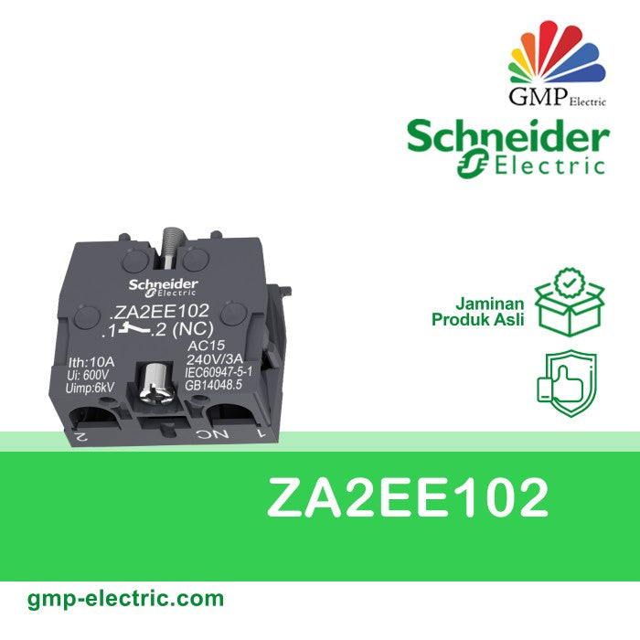 Kontak Blok Schneider ZA2EE102 1NC u/ PB X2A
