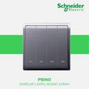 Saklar 4G 1W Schneider Pieno E8234L1F_LS_G3 Lavender Silver