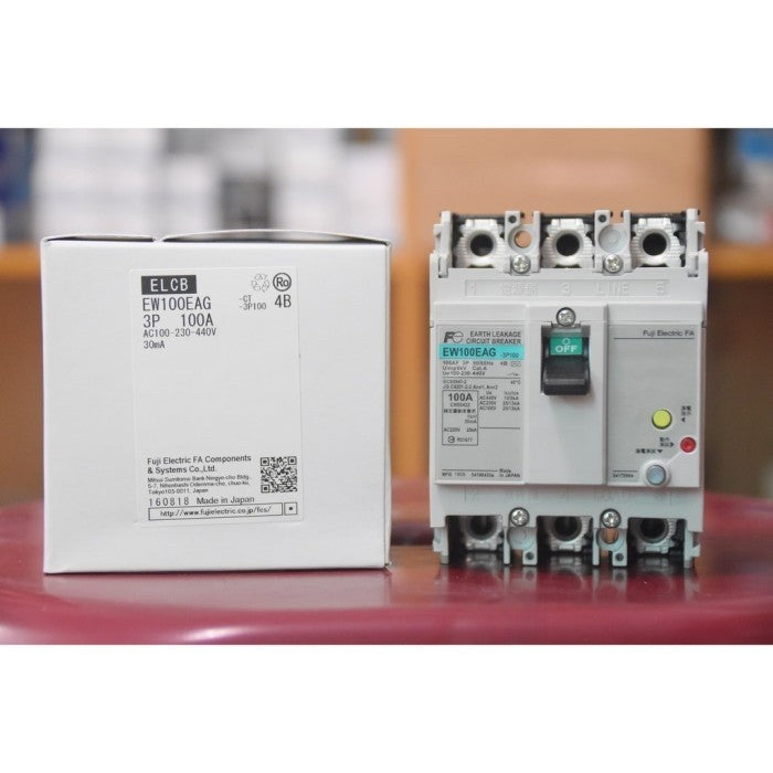 ELCB Fuji EW 100 EAG 3P 63A 10kA 100/200mA