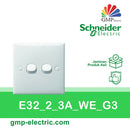 Saklar 2G 2W Schneider Classic (Clipsal) E32_2_3A_WE_G3