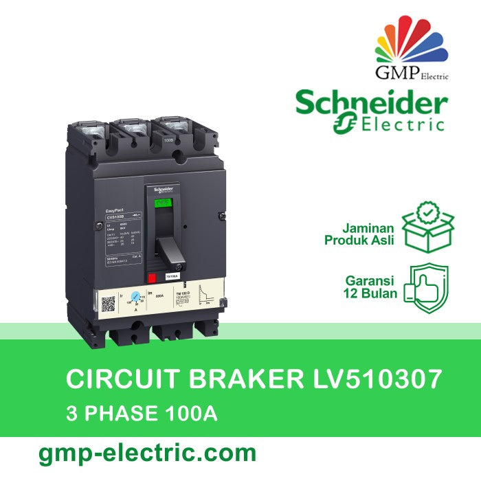 Breaker Schneider CVS100B 3P 100A (70-100A) 25kA LV510307
