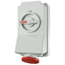 CEE Mennekes Wall Mounted receptacles,switched 5x32A Red/White with duo interlock IP44 (K)5108A