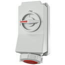 Mennekes Wall Mount Receptacle Interlocked 5600A 4x16A Red/White IP67