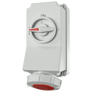 Mennekes 5608A Wall Mounted receptacles Interlocked Socke 5x32A Red/White IP67 (K)