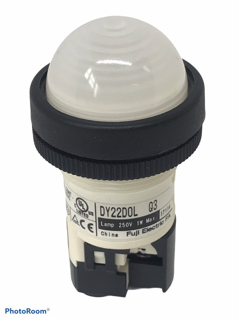 Pilot Lamp Fuji Dome DY22 DOL-E3W Direct, LED 24VDC 22 mm White