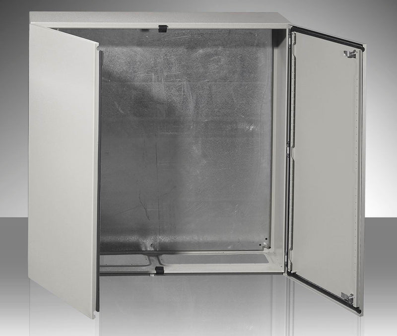 Panel Box Steel Double Door Tibox W1200xH1400xD400mm RAL7033