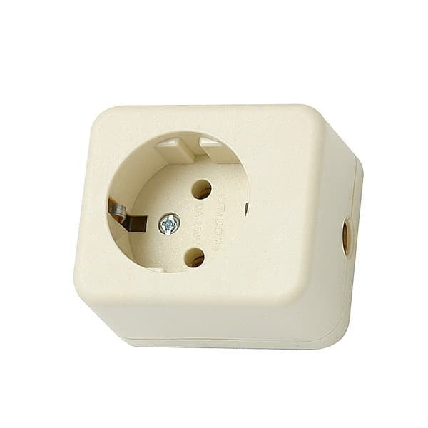 Stop Kontak Uticon ST-118 1 Lubang Cream OB