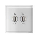 Outlet USB Charger 2G Schneider Pieno E8231USB_WE 2 x 2.1A White