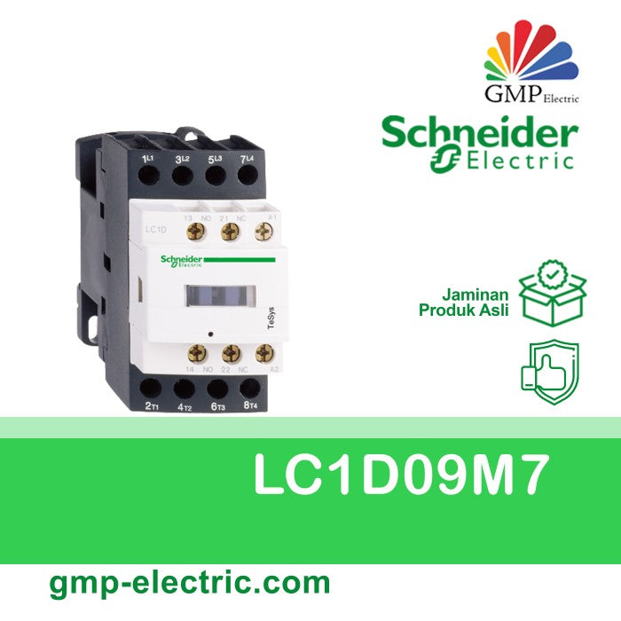 Kontaktor Schneider LC1D09M7 4KW 220VAC Auxilary 1NO+1NC