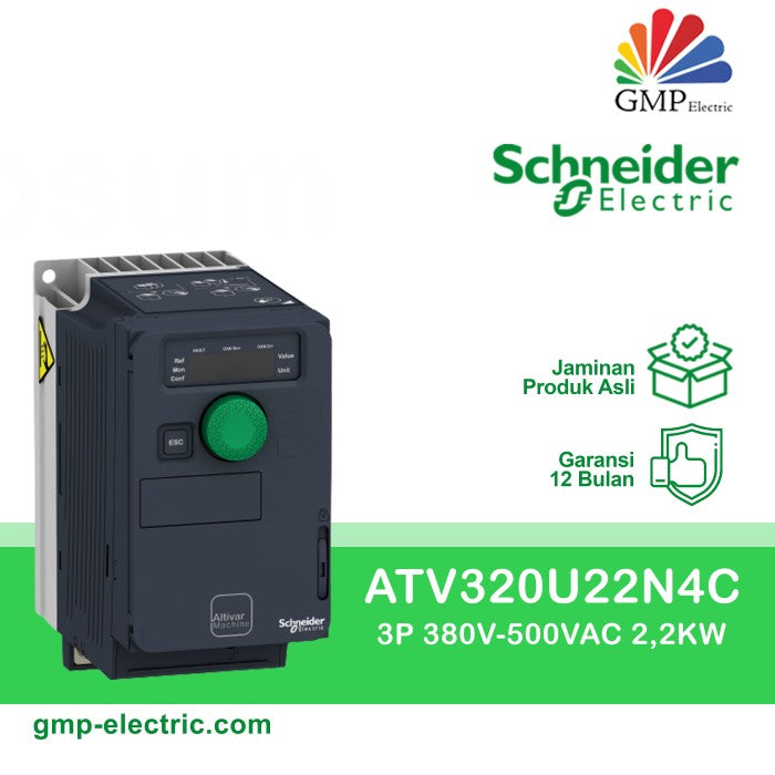 Inverter Schneider ATV320U22N4C 3P 400VAC 2.2KW