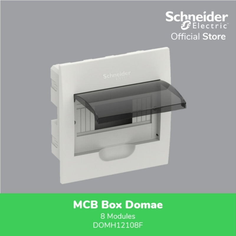 Box PVC Schneider Box MCB IB 8 Group White Transparent Cover