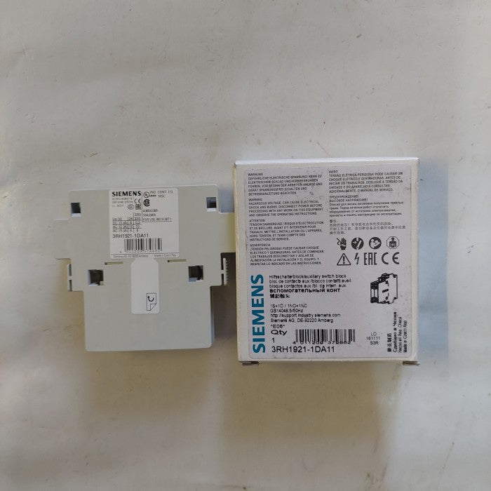 Auxilary Contact Siemens 3RH 1921-1DA11 1NO 1NC