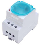 Stop Kontak ONKA Rail Mounting(7162) 2P+E 16A White W/Cover+LED