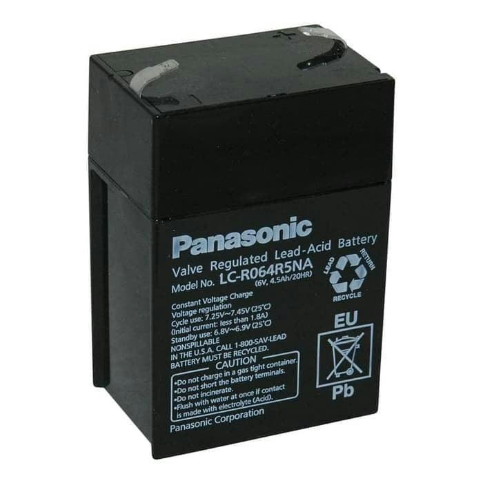 Baterai Panasonic LC-V6 6V 4,5AH Black