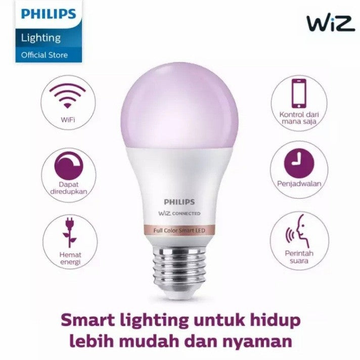 WiFi LED Bulb Color Philips E-27 9W 16juta warna ECER
