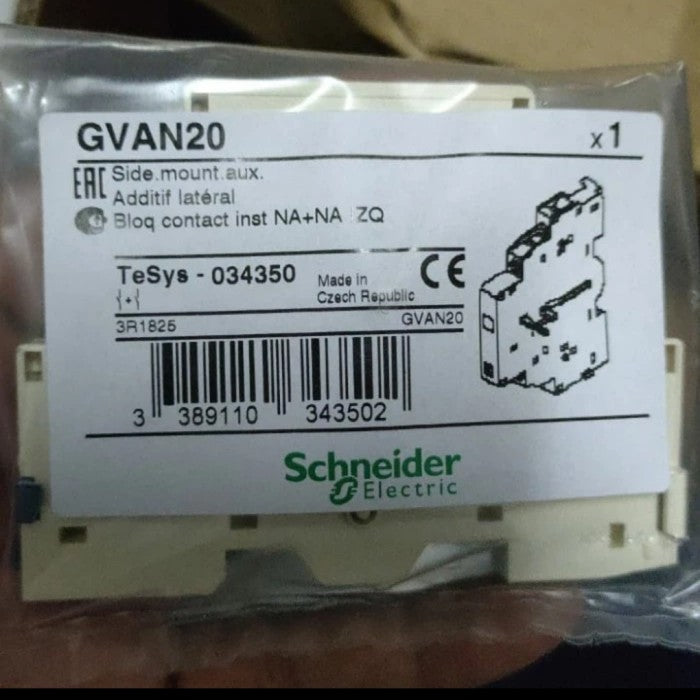 Kontak Bantu Samping Schneider GVAN20 U/GV2 2NO