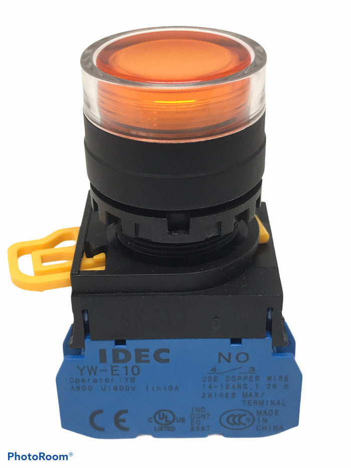 Push Lamp Idec YW1L-MF2E10Q4 22mm 24VDC Amber 1NO