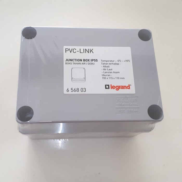 Junction Box Legrand IP55 (656803) 155(H)x115(W)x110(D) Grey