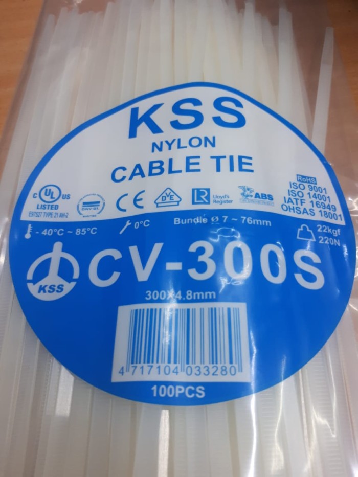 Kabel Ties Shemco CV-300S 300x4.8mm White @100 pcs