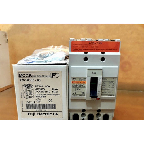 Breaker Fuji BW 103 EO,18kA ,380/415VAC 3P White 80A