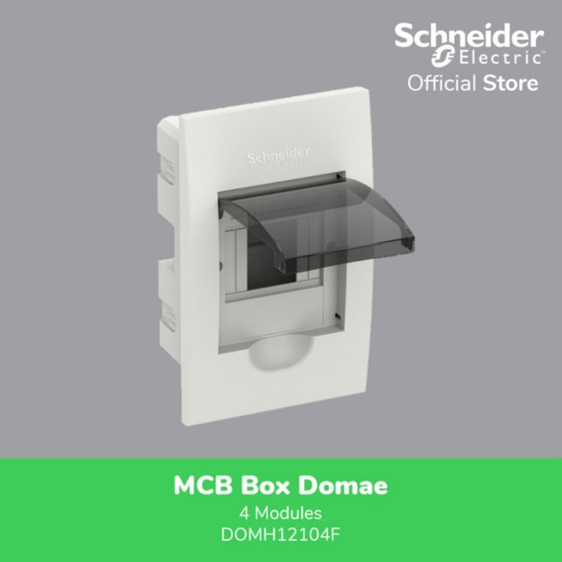 Box PVC Schneider Box MCB IB 4 Group White Transparent Cover