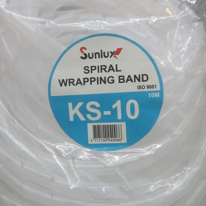 Spiral Wrapping Band Sunlux KS-10 10mm black @10 meter
