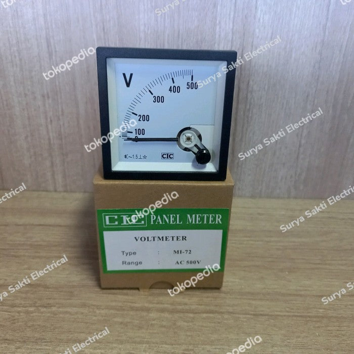 Volt Meter CIC Analog 72x72 mm 0-500VAC