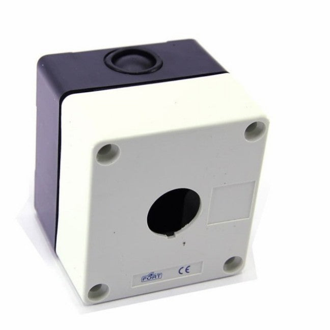 Control Box CB-01W, 1 Hole 22mm White