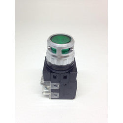 Push Button Lamp Hanyoung LED, Momentary 220V 30 mm Green, CRX-G30MA