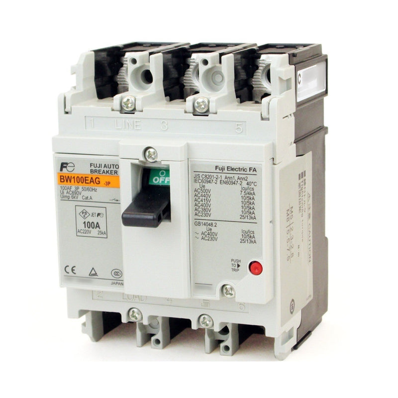 Breaker Fuji BW 100 EAG,10kA 380/415VAC 3P White 50A