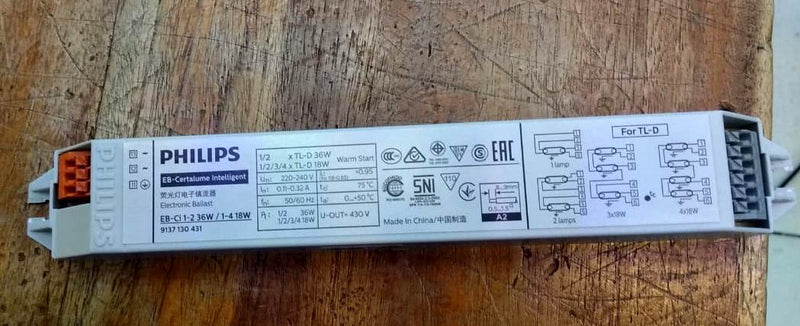 Ballast Philips EB-CI 1-2 36 / 1-4 18W 220-240V 50/60Hz