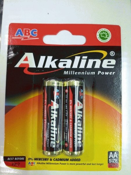 Baterai ABC Alkaline 2xAA Black/Silver isi 2