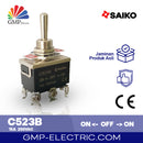 Toggle Switch Saiko 6 Kaki ON-OFF-ON 250VAC 15A C523B