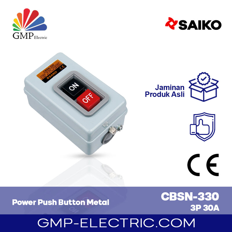 Power Push Button Metal Saiko 3P 30A CBSN-330