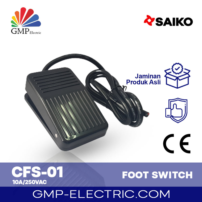 Foot Switch Plastic Saiko CFS-01 250V 10A Black