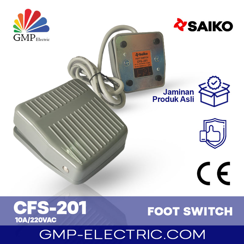 Foot Switch Plastic Saiko CFS-201 250V 10A Grey