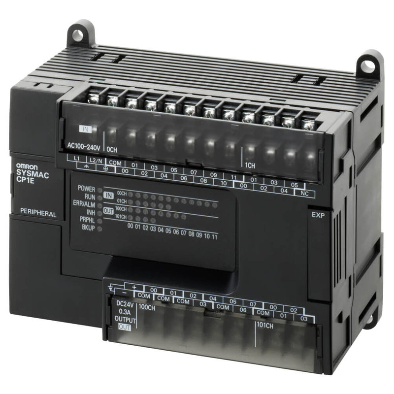PLC Omron CP1E-E30SDR-A Input 100 to 240 VAC Black Relay Output