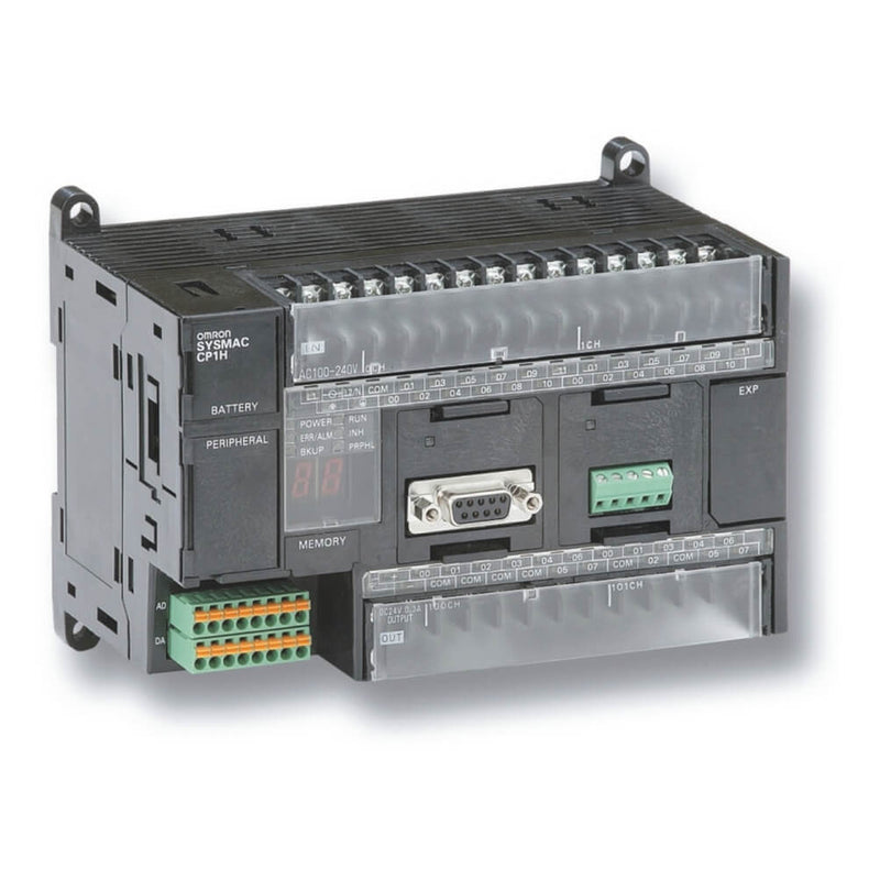PLC Omron CP1H-XA40DR-A Input 100~240VAC 40 I/O Black Relay Output + 6 Analog I/O