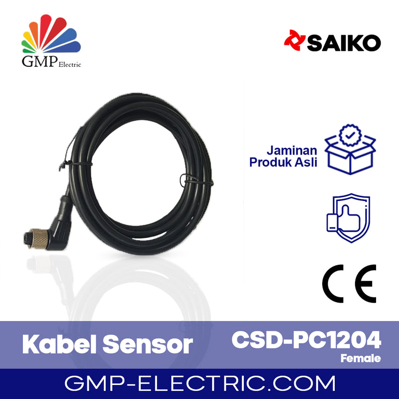 Kabel Sensor Saiko M12 4Pin Female L Type CSD-PC1204 @5M