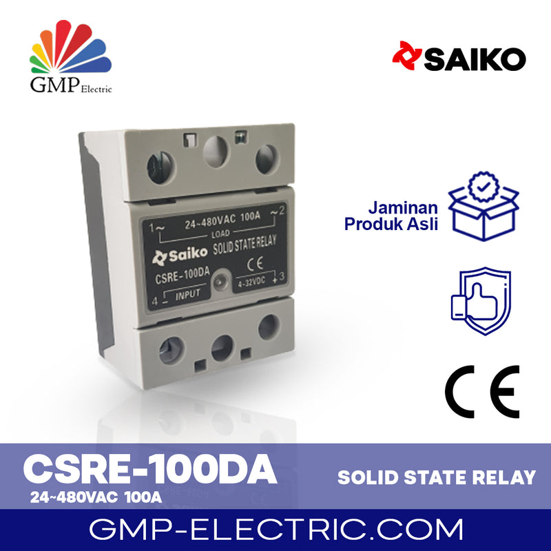 Solid State Relay Saiko ECO CSRE-100DA 4-32VDC 1P 24-480VAC 100A