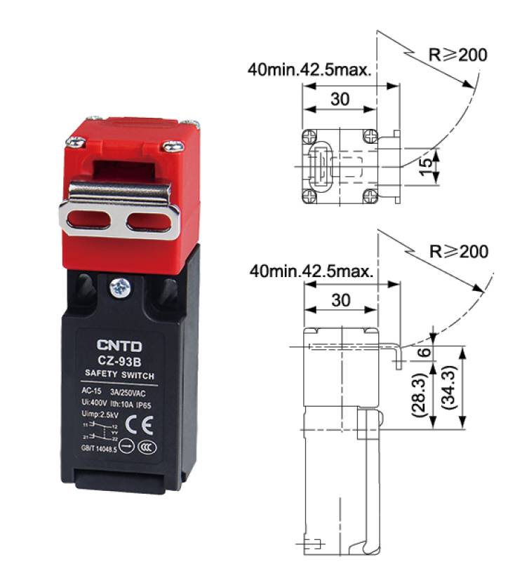 Safety Switch Saiko CZ-93BPM02 with K2