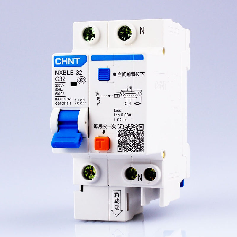 RCBO Chint NXBLE-63 1P+N/10A (30MA) 6KA