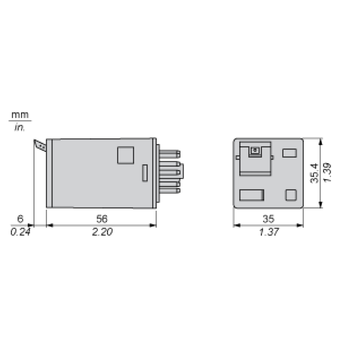Relay Schneider RUMC32P7 (11Pin) w/LED10A 220VAC