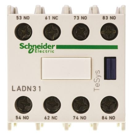 Auxiliary Contact BlockSchneider LADN31 F/LC1D white 3NO+1NC