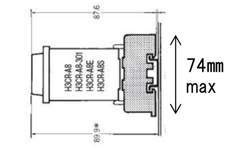 Timer Analog Omron H3CR-A 220VAC H48xW48mm Multiple Time Ranges