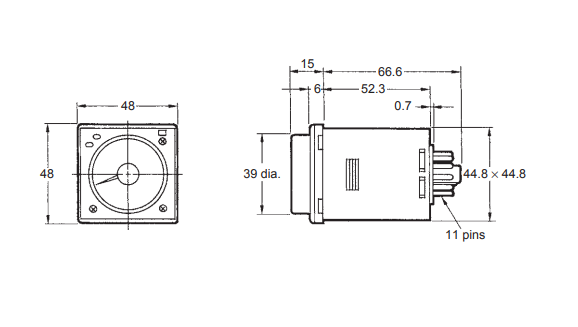 Timer Star Delta Analog Omron H3CR-G8EL 200-240VAC H45xW45mm 8 Pin Multiple Time Ranges+Instant Contact