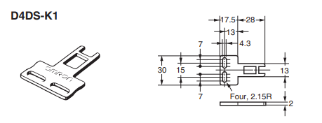 Operation Keys Horizontal Mounting Omron D4DS-K1 for Safety Switch