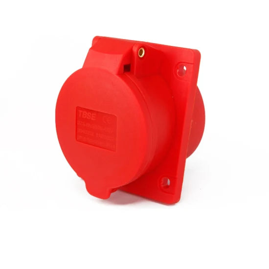 Industrial Socket CEE Surface Mounting 4x32A Red/White IP44